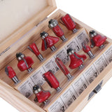 Ronix Rh-5341 Router Bit Set 12PCS 6mm Woodworking Carbide Wood Router Bits Set with Carrying Case