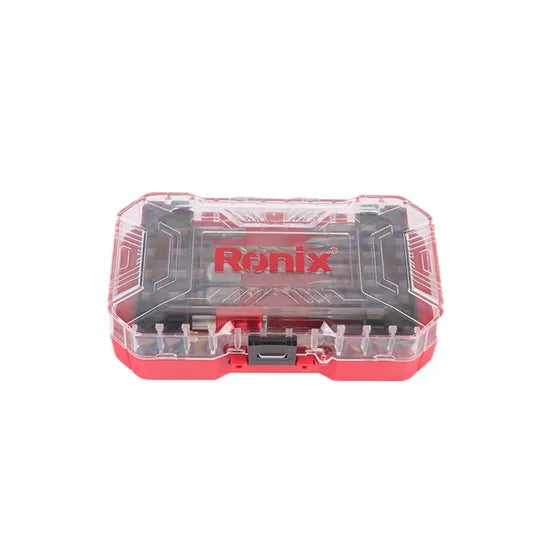 Ronix Rh-5453 18 PCS Multifunction Drill Bit Set for Wood Metal and Concrete Power Tools Kit Socket Drill Bits Set