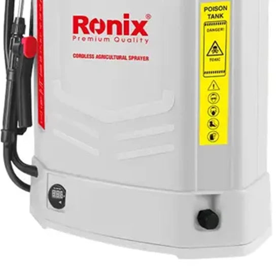 Ronix Rh-6020 Sprayer 26W 20L Pressure Pump 12V 8ah Battery-Operated Sprayer Rechargeable 2 in 1 Electric Backpack Sprayer