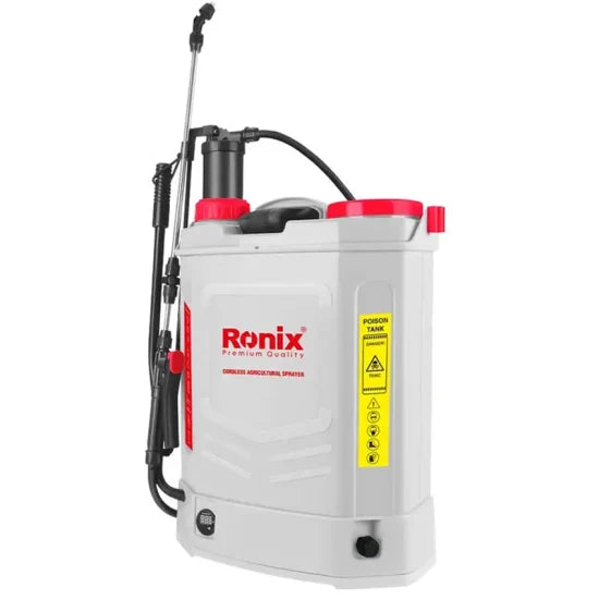 Ronix Rh-6020 Sprayer 26W 20L Pressure Pump 12V 8ah Battery-Operated Sprayer Rechargeable 2 in 1 Electric Backpack Sprayer