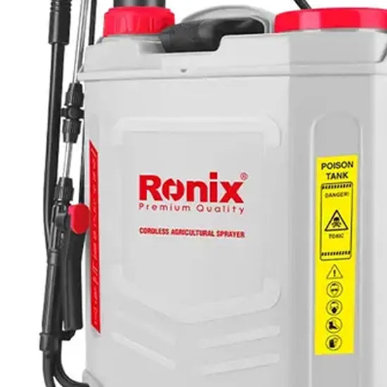 Ronix Rh-6020 Sprayer 26W 20L Pressure Pump 12V 8ah Battery-Operated Sprayer Rechargeable 2 in 1 Electric Backpack Sprayer
