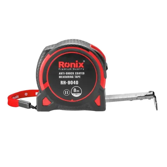 Ronix Rh-9040 Anti-Shock Coated Measuring Tape 8m Multifunctional Measuring Tape Heavy Duty Tool Construction Steel Measuring Tape