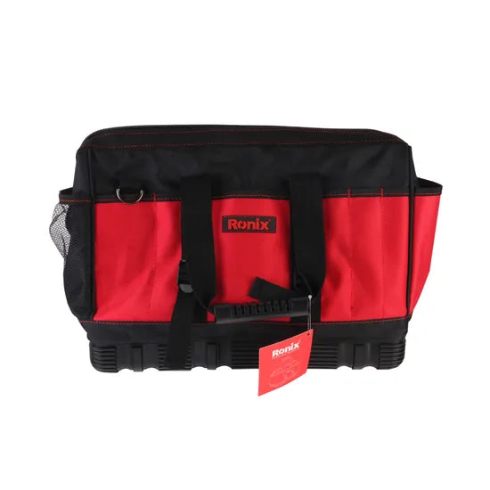 Ronix Rh-9141 Tool Bag with 14 Compartments 16 Inch Heavy Duty Waterproof Gate Mouth Large Compartment Electrician Tool Bag Waist Tool Belt Bag