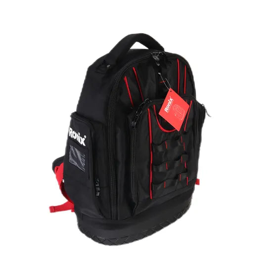 Ronix Rh-9144 13" Tool Bag with 22 Compartments Tool Backpack Tool Bag Belt 22 Compartment Wrench Organizer
