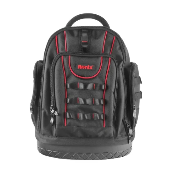 Ronix Rh-9144 13" Tool Bag with 22 Compartments Tool Backpack Tool Bag Belt 22 Compartment Wrench Organizer