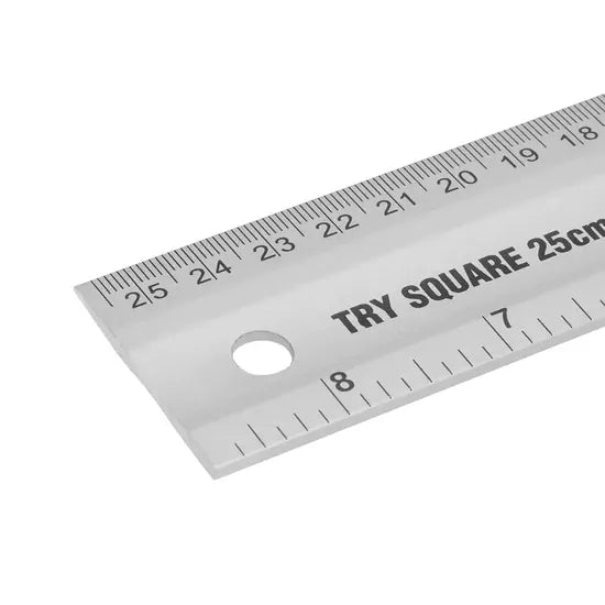 Ronix Rh-9725 Angel Square 25cm L Shape Aluminium Try Square 90 Degree Measuring Ruler Tool for Woodworking