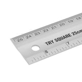 Ronix Rh-9725 Angel Square 25cm L Shape Aluminium Try Square 90 Degree Measuring Ruler Tool for Woodworking