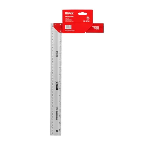 Ronix Rh-9740 Angle Square 40cm 90 Degree Aluminium Measuring Tape L Shape Woodworking Carpenter Tool Try Square