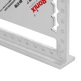 Ronix Rh-9790 7" Triangle Ruler Set High Precision Aluminum Square Ruler Professional Metal Aluminum Alloy Wood Working Triangle Ruler