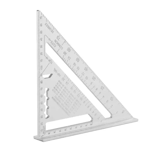 Ronix Rh-9790 7" Triangle Ruler Set High Precision Aluminum Square Ruler Professional Metal Aluminum Alloy Wood Working Triangle Ruler