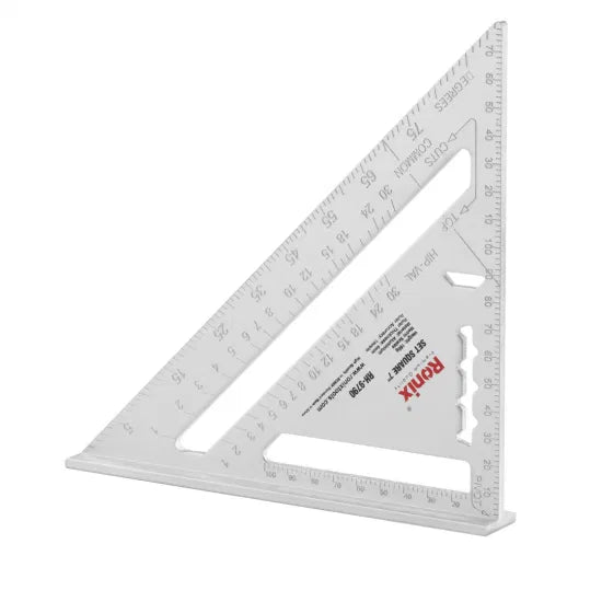 Ronix Rh-9790 7" Triangle Ruler Set High Precision Aluminum Square Ruler Professional Metal Aluminum Alloy Wood Working Triangle Ruler