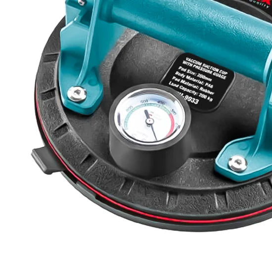 Ronix Rh-9933 Vacuum Suckers Double Rubber with Press Gage Plastic Double Cup Rubber Sucker Vacuum Glass Suction Lifter