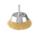Ronix Rh-9939 Wire Brush Set Crimped Shaft Mounted Wheel Brushes Rotary Steel Wire Brush for Angle Grinder Industry Clean and Polish Metal Surface