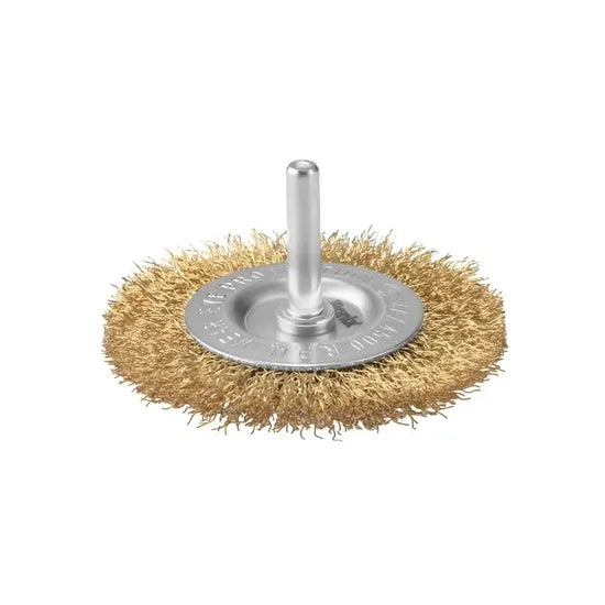 Ronix Rh-9939 Wire Brush Set Crimped Shaft Mounted Wheel Brushes Rotary Steel Wire Brush for Angle Grinder Industry Clean and Polish Metal Surface