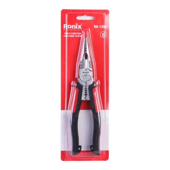 Ronix in Stock Rh-1393 Hand Tools 8 Inch Multi Purpose Carbon Steel Diagonal Cutting Plier Multi-Function Long Nose Scissors