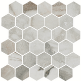 Royal Grey Hex Porcelain Mosaic Wall and Floor Tile - 2 in.