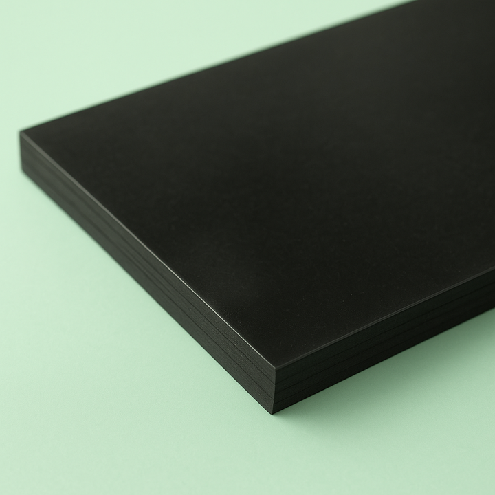 Rubber-Cal EPDM Rubber Sheet - 1/8 in. Thick x 12 in. Width x 12 in. Length - Black - 60A Durometer
