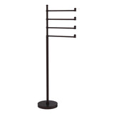 Allied Brass Southbeach Freestanding 4-Pivot Swing Arm Towel Stand, Satin Brass, 49 in H