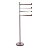 Allied Brass Southbeach Freestanding 4-Pivot Swing Arm Towel Stand, Satin Brass, 49 in H
