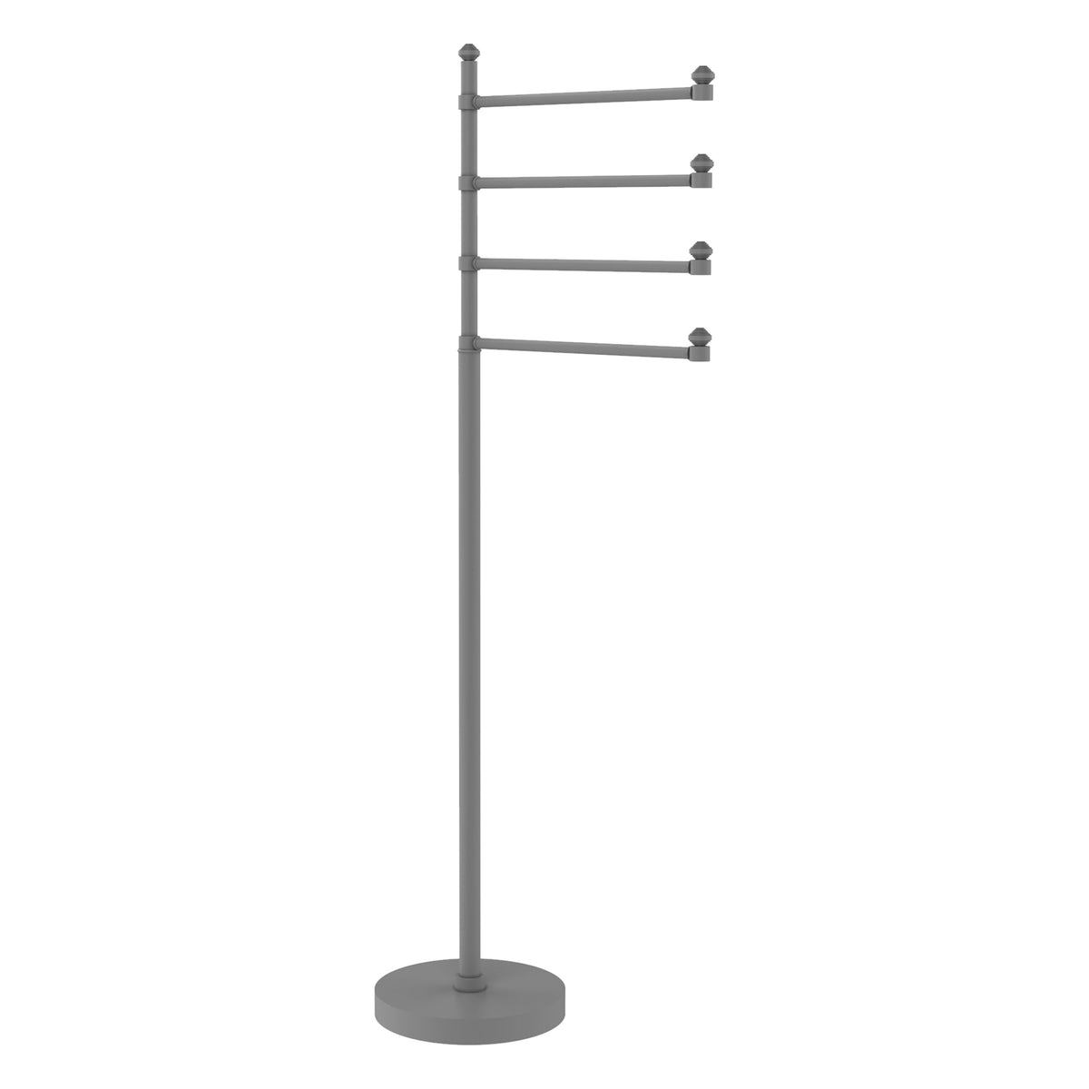 Allied Brass Southbeach Freestanding 4-Pivot Swing Arm Towel Stand, Satin Brass, 49 in H