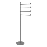 Allied Brass Southbeach Freestanding 4-Pivot Swing Arm Towel Stand, Satin Brass, 49 in H