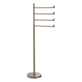 Allied Brass Southbeach Freestanding 4-Pivot Swing Arm Towel Stand, Satin Brass, 49 in H