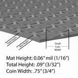 G-Floor Small Coin 10 ft. x 24 ft. Slate Grey Commercial Grade Vinyl Garage Flooring Cover and Protector
