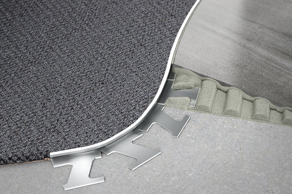 Schluter Systems SCHIENE 0.25-in W x 98.5-in L Satin Anodized Aluminum L-Angle Tile Edge Trim