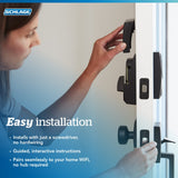 Schlage Camelot Encode Smart WiFi Deadbolt with Built‑In Alarm, Aged Bronze