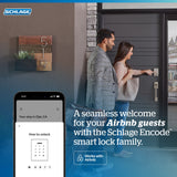 Schlage Camelot Encode Smart WiFi Deadbolt with Built‑In Alarm, Aged Bronze