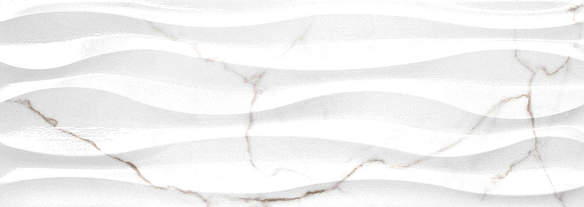Emser Sculpture White 12 in. x 24 in. Glazed Porcelain Stone-Look Wall Tile, 5-Pack