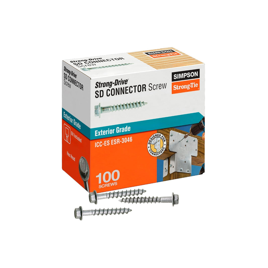Simpson Strong-Drive Mechanically Galvanized Connector Screws 1-1/2" #9 100/Pack