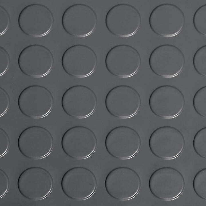 G-Floor Coin 5 ft. x 10 ft. Slate Grey Commercial Grade Vinyl Garage Flooring Cover and Protector