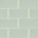 MSI Arctic Ice 3 in. x 6 in. Glossy Glass White Subway Tile (1 sq. ft. / case)