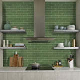 MSI Evergreen 9 in. x 3 in. x 8 mm Matte Glass Wall Tile (3.8 sq. ft. / Case)