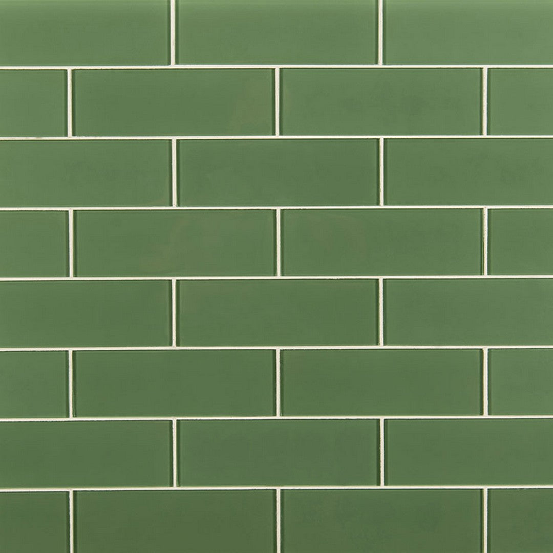 MSI Evergreen 9 in. x 3 in. x 8 mm Matte Glass Wall Tile (3.8 sq. ft. / Case)