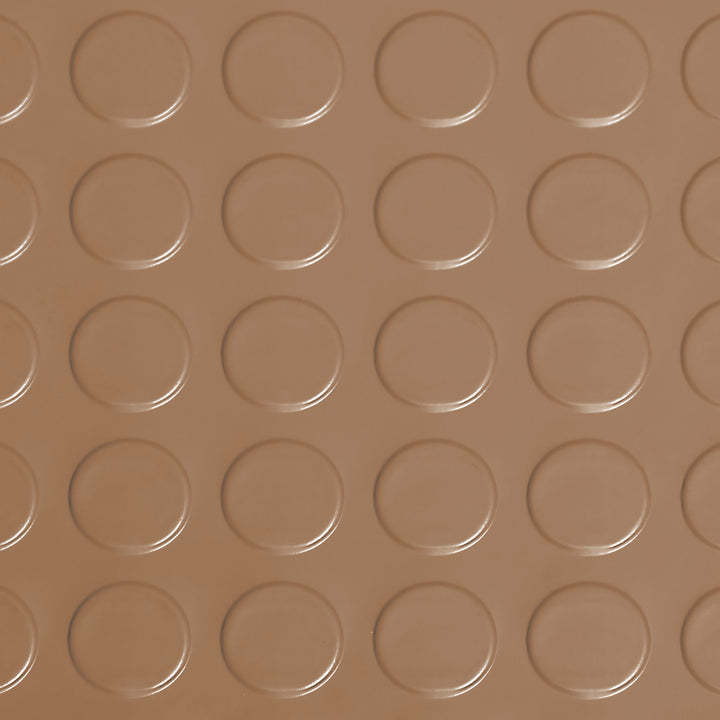 G-Floor Coin 10 ft. x 24 ft. Sandstone Commercial Grade Vinyl Garage Flooring Cover and Protector
