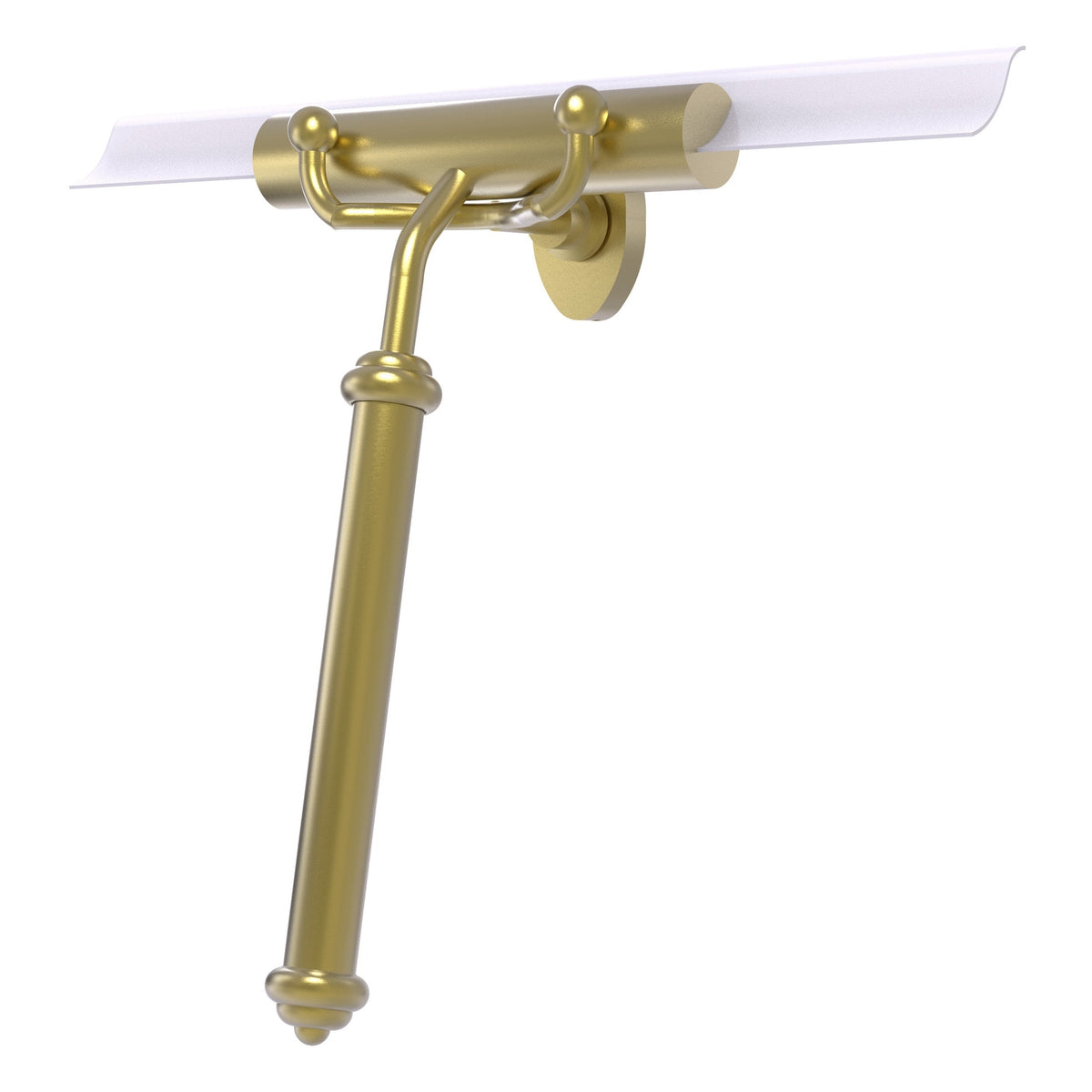 Allied Brass Shower Squeegee with Smooth Handle – Solid Brass, Matte Black Finish