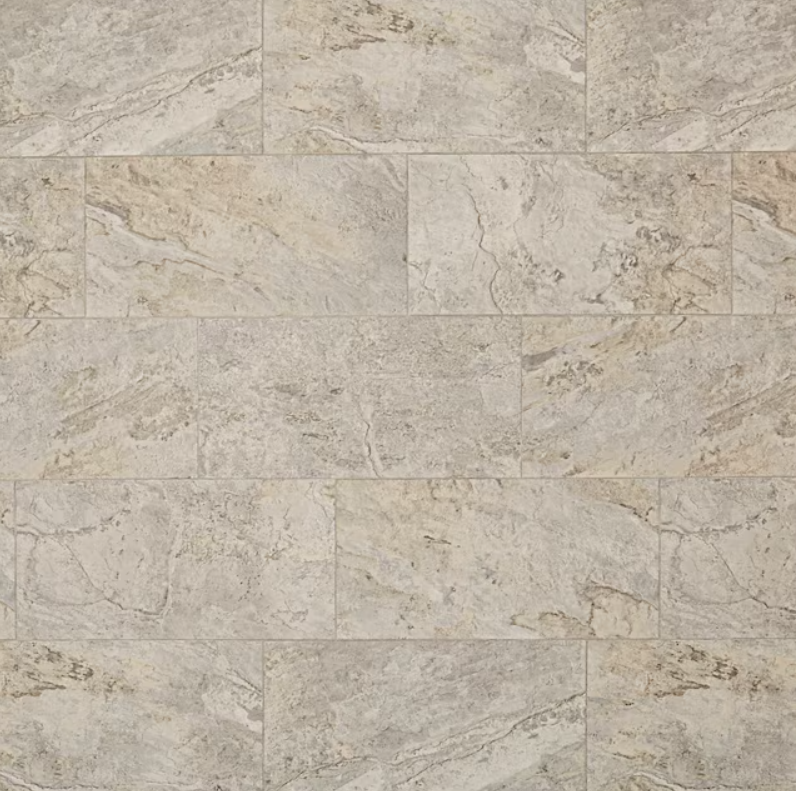 STAINMASTER (Sample) Midtown Slate Waterproof Marble-Look Glue-Down Sheet Vinyl Flooring Sample