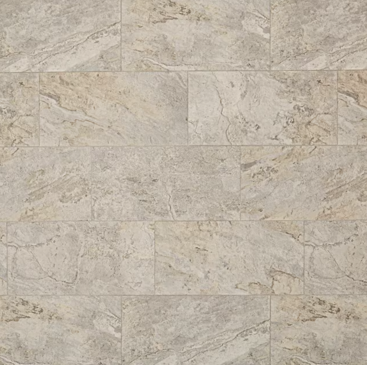 STAINMASTER (Sample) Midtown Slate Waterproof Marble-Look Glue-Down Sheet Vinyl Flooring Sample