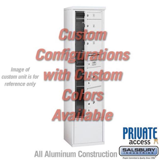 Salsbury Industries Free-Standing 4C Horizontal Mailbox Unit, Maximum Height, Bronze, Front Loading, Private Access