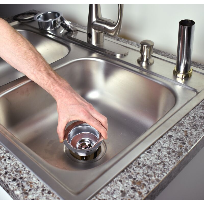 Keeney 3.5-in Stainless Steel Kitchen Sink Strainer with Basket, Rust-Resistant