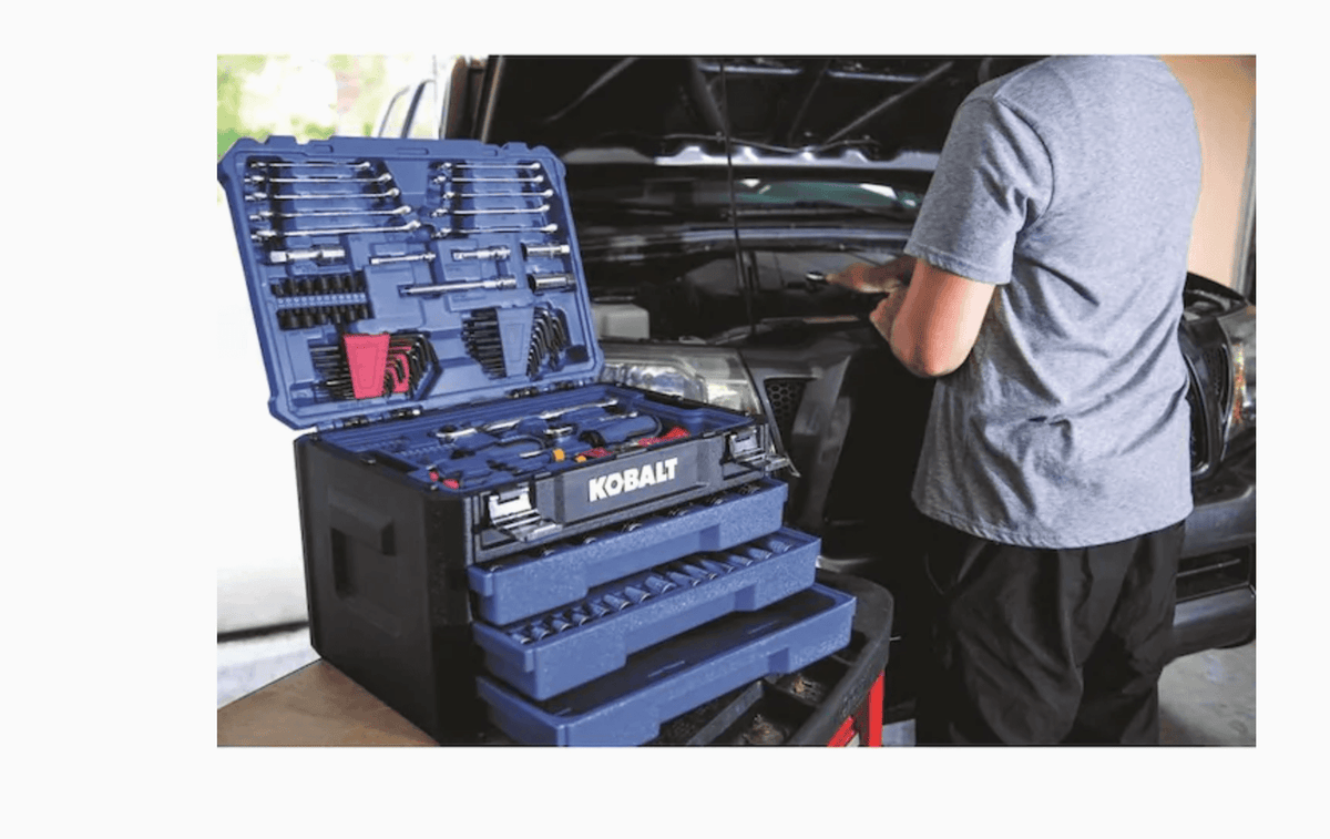 Kobalt 232-Piece Standard (SAE) and Metric Combination Polished Chrome Mechanics Tool Set