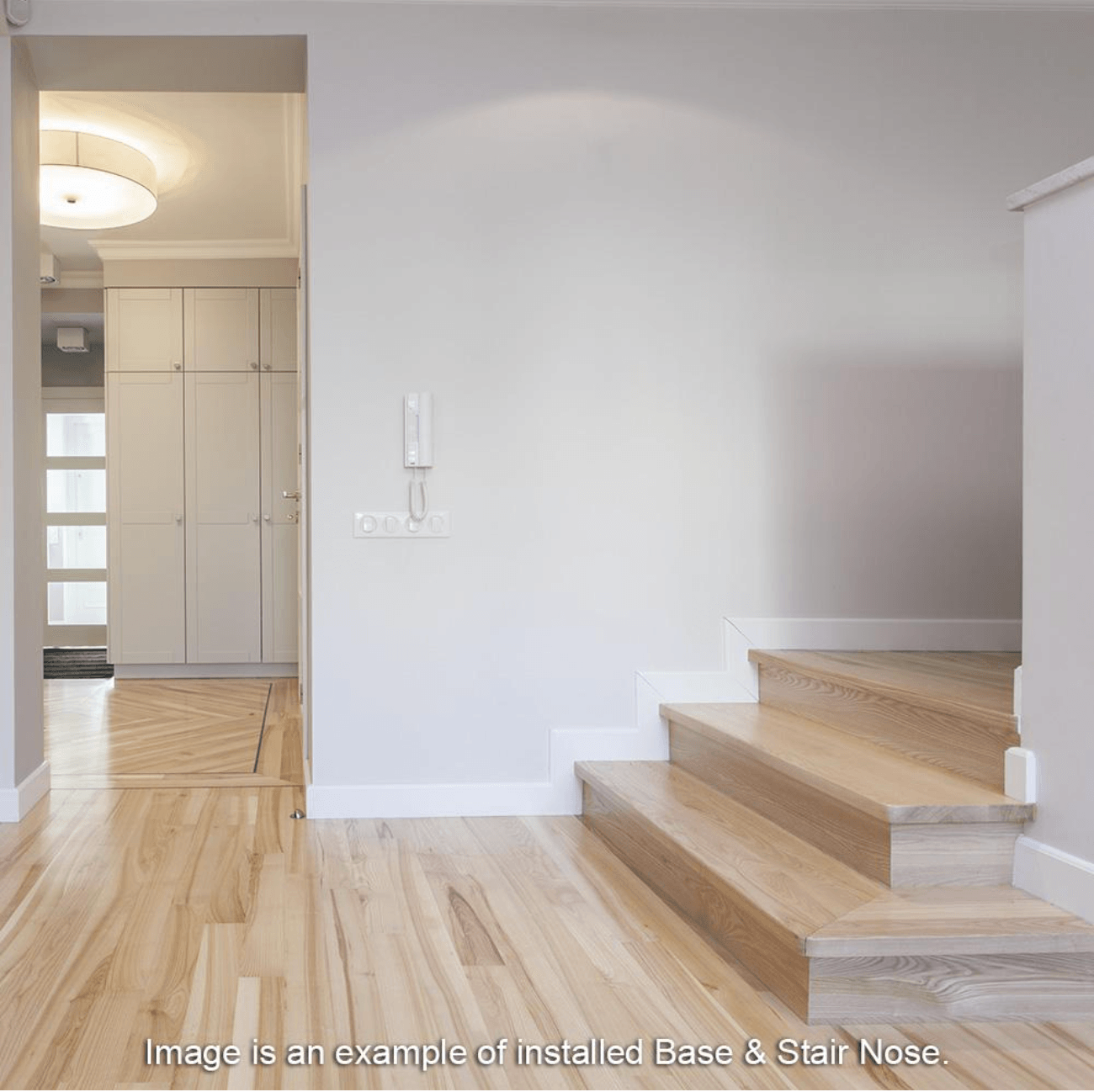 Zamma Dusk Cherry/Shea Oak 1 in. Thick x 2-1/2 in. Wide x 94 in. L Vinyl Stair Nose Molding - Super Arbor