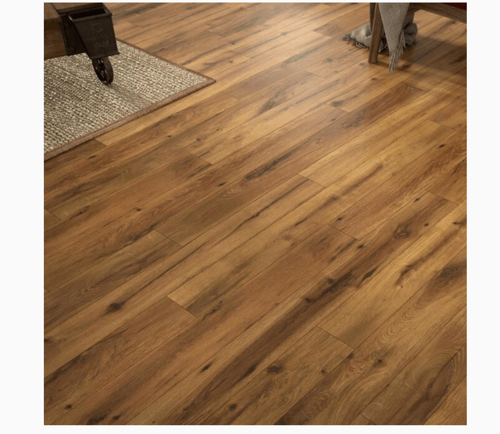 allen + roth Lodge Oak 4.96-in W x 4.23-ft L Handscraped Wood Plank Laminate Flooring - Super Arbor
