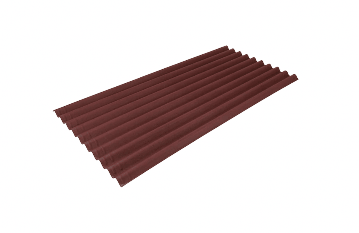 OnduraPremium 3.16-ft x 6.58-ft Corrugated Red Asphalt Roof Panel - Super Arbor