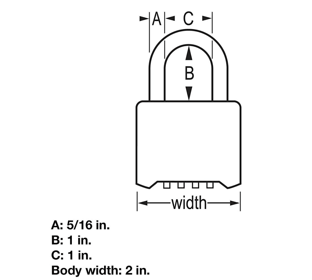 Master Lock 2-in Zinc Combination Padlock - Hardwarestore Delivery