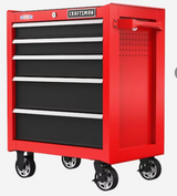 CRAFTSMAN 2000 Series 26.5-in W x 34-in H 5-Drawer Steel Rolling Tool Cabinet (Red) - Super Arbor