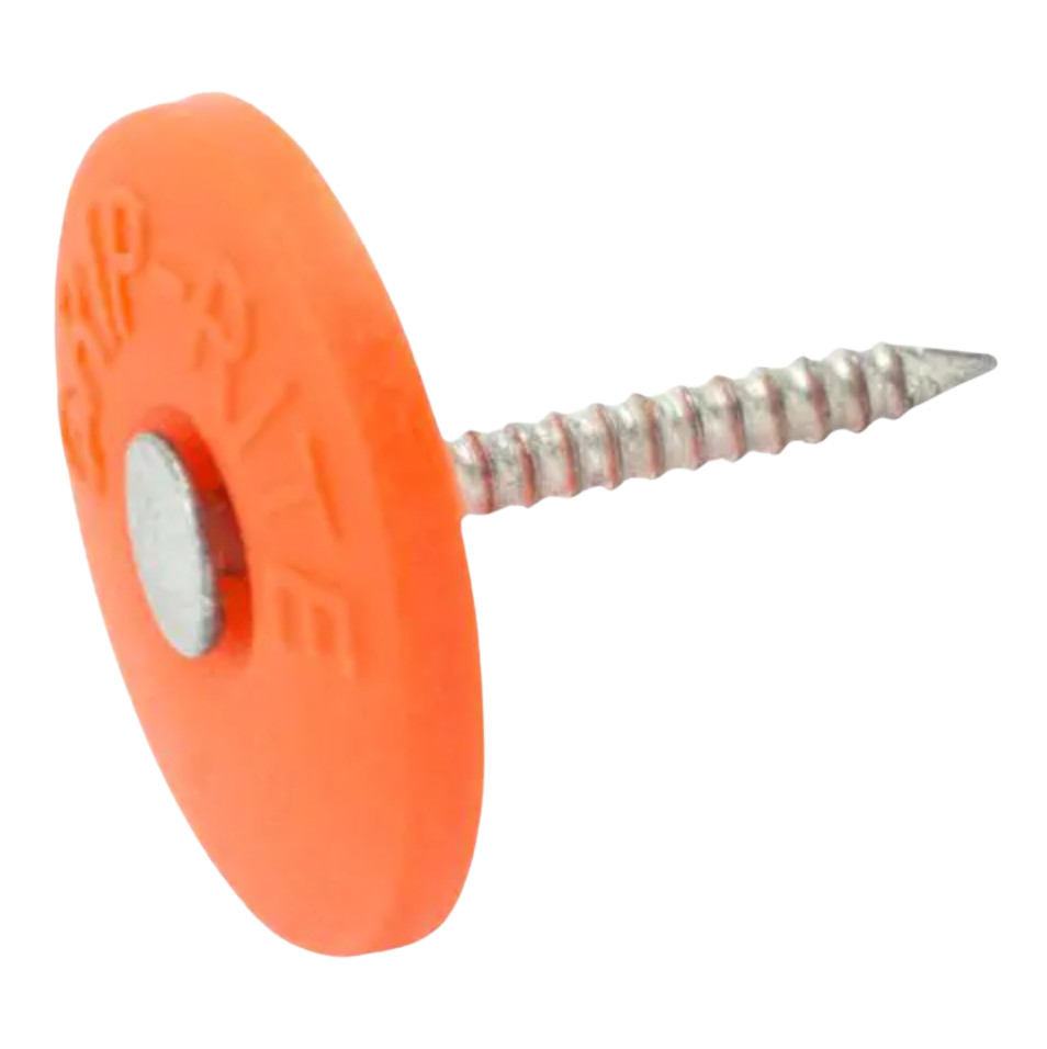 Grip-Rite No. 12 1 in. Cap Electro-Galvanized Plastic/Steel Nail Full Round Head