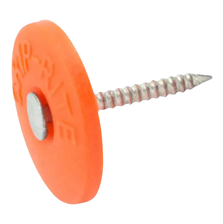 Grip-Rite 1-1/2 in. Cap Bright Plastic/Steel Nail, Full Round Head, 9 lb